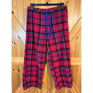Polo Ralph Lauren Pajama Lounge Pants Men's L Woven Cotton Multi Red Plaid (0433